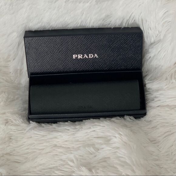Prada Glasses Frames Black Gold Eyeglasses Case Cloth Box PR65RV Retro - Picture 10 of 14